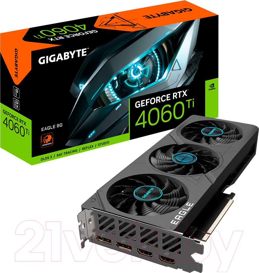 Видеокарта Gigabyte RTX 4060 Ti Eagle 8G (GV-N406TEAGLE-8GD)