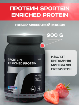 Протеин Академия-Т Sportein Enriched (900г, клубника)