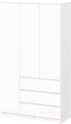 Шкаф Астрид Мебель Ницца-2 / ЦРК.НЦ.02 (белый)