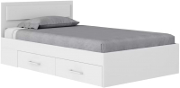 Двуспальная кровать Mio Tesoro Абрау с ящиками 160x200 (белый) - 