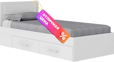 

Односпальная кровать, Абрау с ящиками 90x200