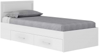 Односпальная кровать Mio Tesoro Абрау с ящиками 90x200 (белый) - 