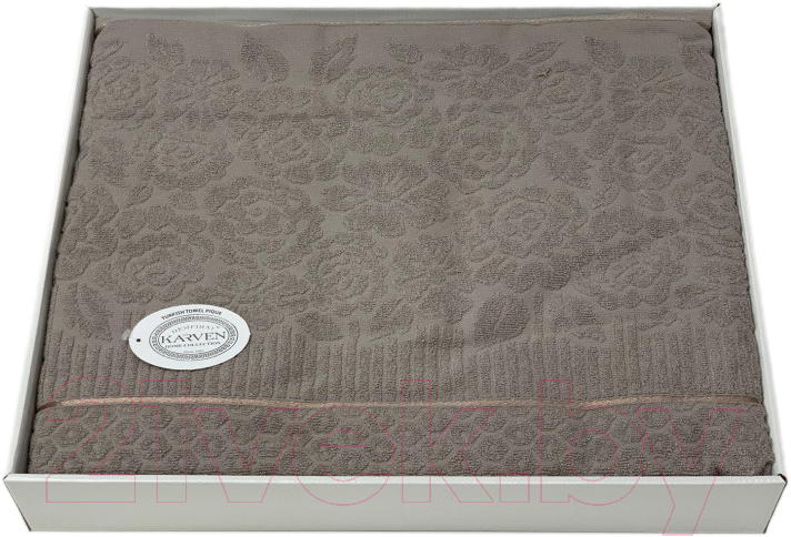 Плед Karven Rose Евро / P 959 v5 (серо-бежевый)