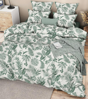 Комплект постельного белья Ночь нежна Зеленые джунгли 1.5 сп 70x70 / 71059-1+71060-1 - 