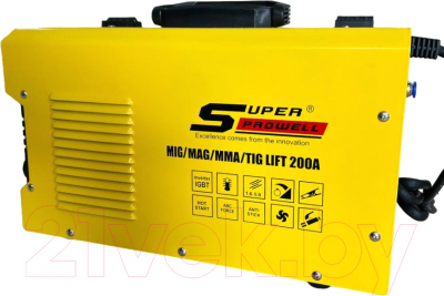 Полуавтомат сварочный Super Prowell MIG/MAG/MMA/TIG lift 200А-5кг / SP200-5G