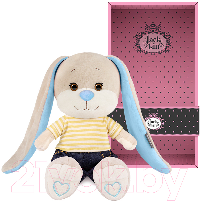 Мягкая игрушка Jack&Lin Зайчик Жак в футболке и джинсах / JL-02202315-20