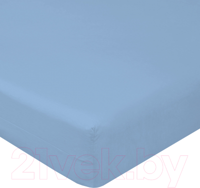 Простыня Luxsonia Трикотаж на резинке 140x200 / Мр0010-8 (голубой)