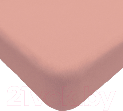 Простыня Luxsonia Трикотаж на резинке 140x200 / Мр0010-5 (розовый)