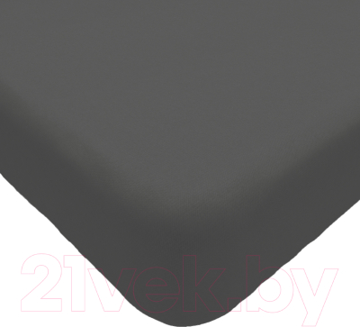 Простыня Luxsonia Трикотаж на резинке 180x200 / Мр0010-25 (графит)