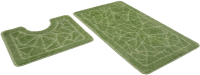 Набор ковриков для ванной и туалета Shahintex PP 60x100+60x50 (зеленый чай 01) - 