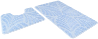 Набор ковриков для ванной и туалета Shahintex Актив Icarpet 50x80/50x40 (голубой 01) - 