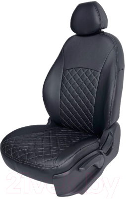 Комплект чехлов для сидений TrendAuto КСд2-ЭчЧ(С)-с/Се (черный)