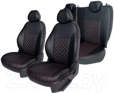 Комплект чехлов для сидений TrendAuto ДОо-ЭчЧ(С)-с/Кр (черный)