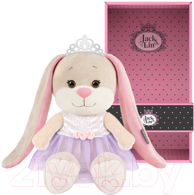 Мягкая игрушка Jack&Lin Зайка Лин Принцесса в платье с короной / JL-02202301-20