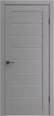 Дверь межкомнатная el'Porta Порта-222 70x200 (Graphite Wood/Grey Fog)