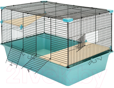 Клетка для грызунов Дарэленд Craft 80 Шиншилла-1 / 4380бирюз-черн