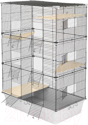 Клетка для грызунов Дарэленд Craft 80 Шиншилла-3 / 4382св-сер-черн