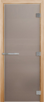 Стеклянная дверь для бани/сауны Doorwood Эталон 70x190 (сатин) - 