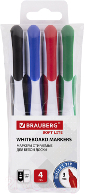 Набор маркеров Brauberg Soft Lite / 152107 (4цв)