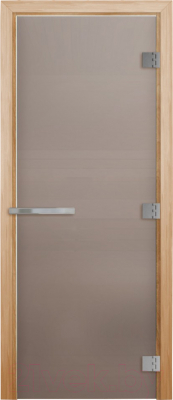 Стеклянная дверь для бани/сауны Doorwood Эталон 80x200 (сатин)