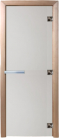 Стеклянная дверь для бани/сауны Doorwood 70x170 (сатин) - 