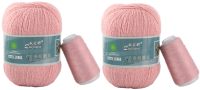 Набор пряжи для вязания ХоббиБум Пух норки / 031 (2 мотка, светло-розовый) - 