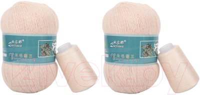 Набор пряжи для вязания ХоббиБум Пух норки / H888 (2 мотка, ванильный розовый)