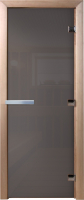 Стеклянная дверь для бани/сауны Doorwood 70x190 (графит) - 
