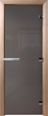 Стеклянная дверь для бани/сауны Doorwood 70x190 (графит)