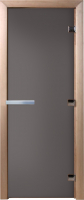 Стеклянная дверь для бани/сауны Doorwood 70x190 (графит матовое) - 