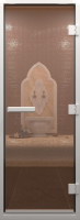 Стеклянная дверь для бани/сауны Doorwood Для Хамам 70x190 (бронза) - 