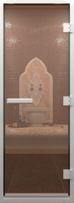 Стеклянная дверь для бани/сауны Doorwood Для Хамам 70x180 (бронза)