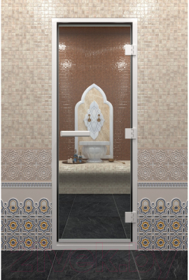 Стеклянная дверь для бани/сауны Doorwood Для Хамам 70x210 (прозрачный)