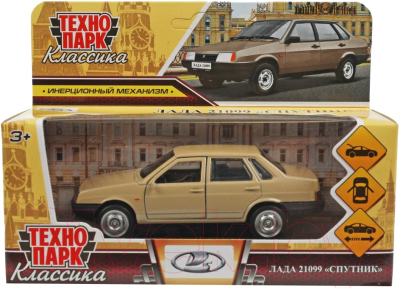 Автомобиль игрушечный Технопарк Lada-21099 Спутник / 21099-12-BG (бежевый)