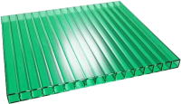 Сотовый поликарбонат TitanPlast T 2100x6000x8мм 0.95кг/м2 (зеленый) - 