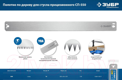 Полотно для ножовки Зубр 15461-550-1