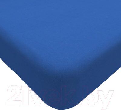 Простыня Luxsonia Трикотаж на резинке 200x200 / Мр0010-20 (синий)