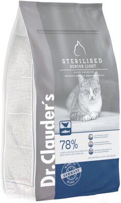 Сухой корм для кошек Dr. Clauder's High Premium Sterilised Senior Light / 21450040 (0.4кг)