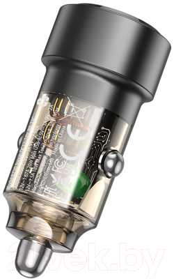 Изображение товара Адаптер питания автомобильный Borofone BZ20 (черный)