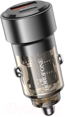 Изображение товара Адаптер питания автомобильный Borofone BZ20 (черный)
