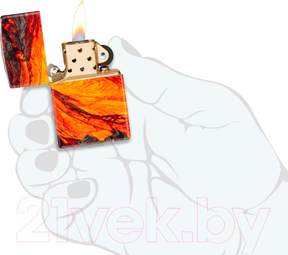 Зажигалка Zippo Lava Flow / 48622 (оранжевый) — фото 5