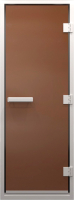 Стеклянная дверь для бани/сауны Doorwood Для Хамам 70x190 (бронза матовое) - 