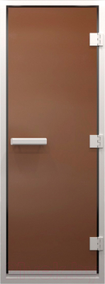 Стеклянная дверь для бани/сауны Doorwood Для Хамам 70x190 (бронза матовое)