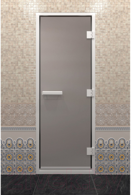 Стеклянная дверь для бани/сауны Doorwood Для Хамам 90x200 (сатин)