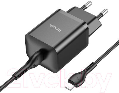 Зарядное устройство сетевое Hoco N27 + кабель Lightning to Type-C (черный)