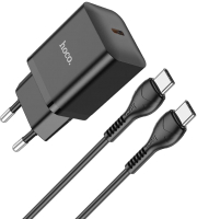 Зарядное устройство сетевое Hoco N27 + кабель Type-C to Type-C (черный) - 