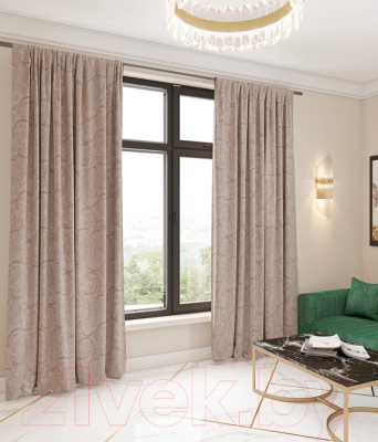 Изображение товара Штора LEGRAND Леон 150x280 / 58119335 (бежевый)