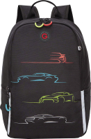 Школьный рюкзак Grizzly RB-351-3 (черный/красный) - 