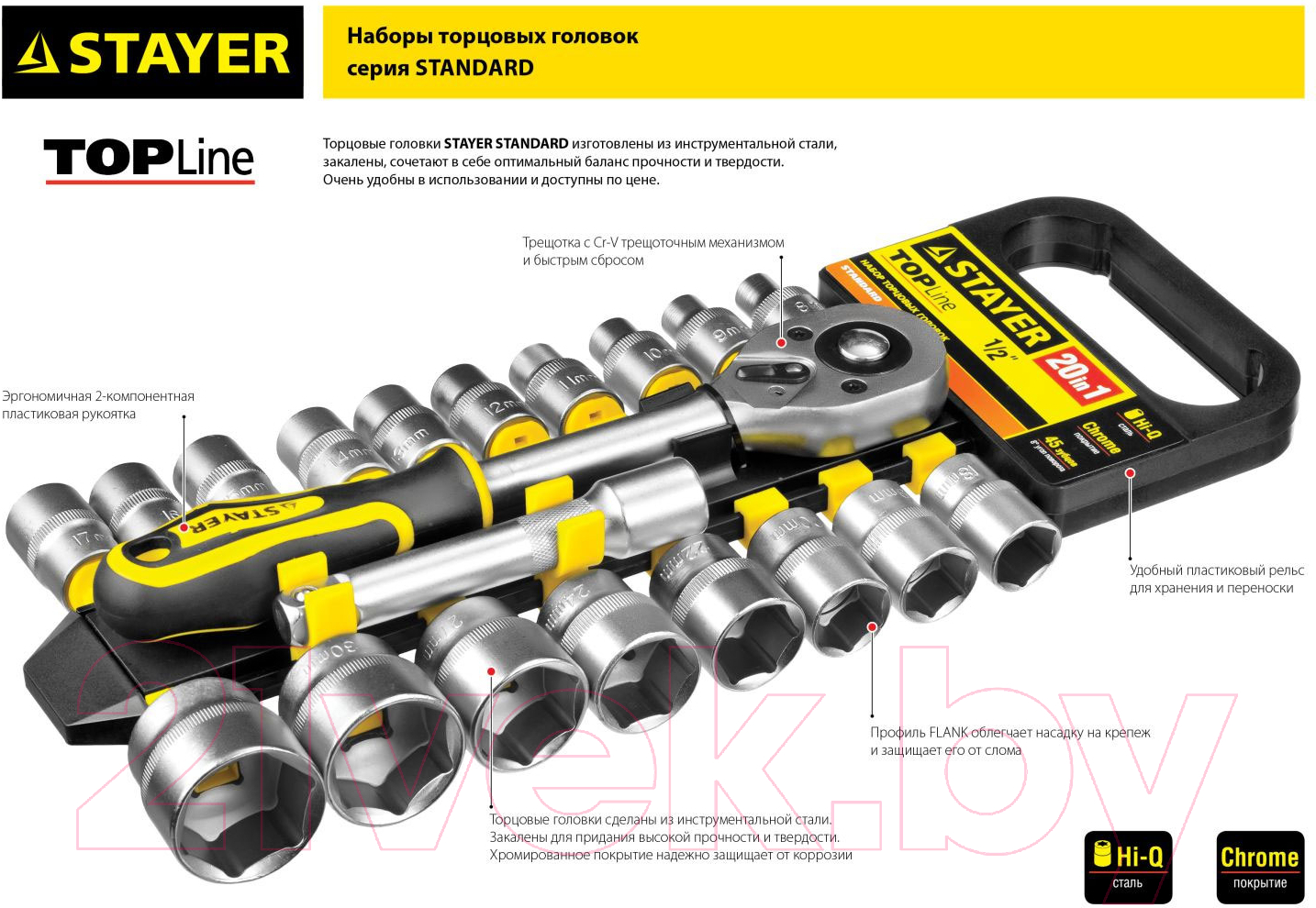 Набор головок слесарных Stayer 27754-H28