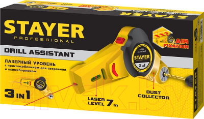 Уровень строительный Stayer Drill Assistant 34987